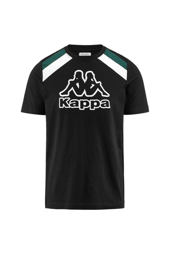 Camiseta-Logo-Coku-Manga-corta-Hombre-Negro-Kappa-